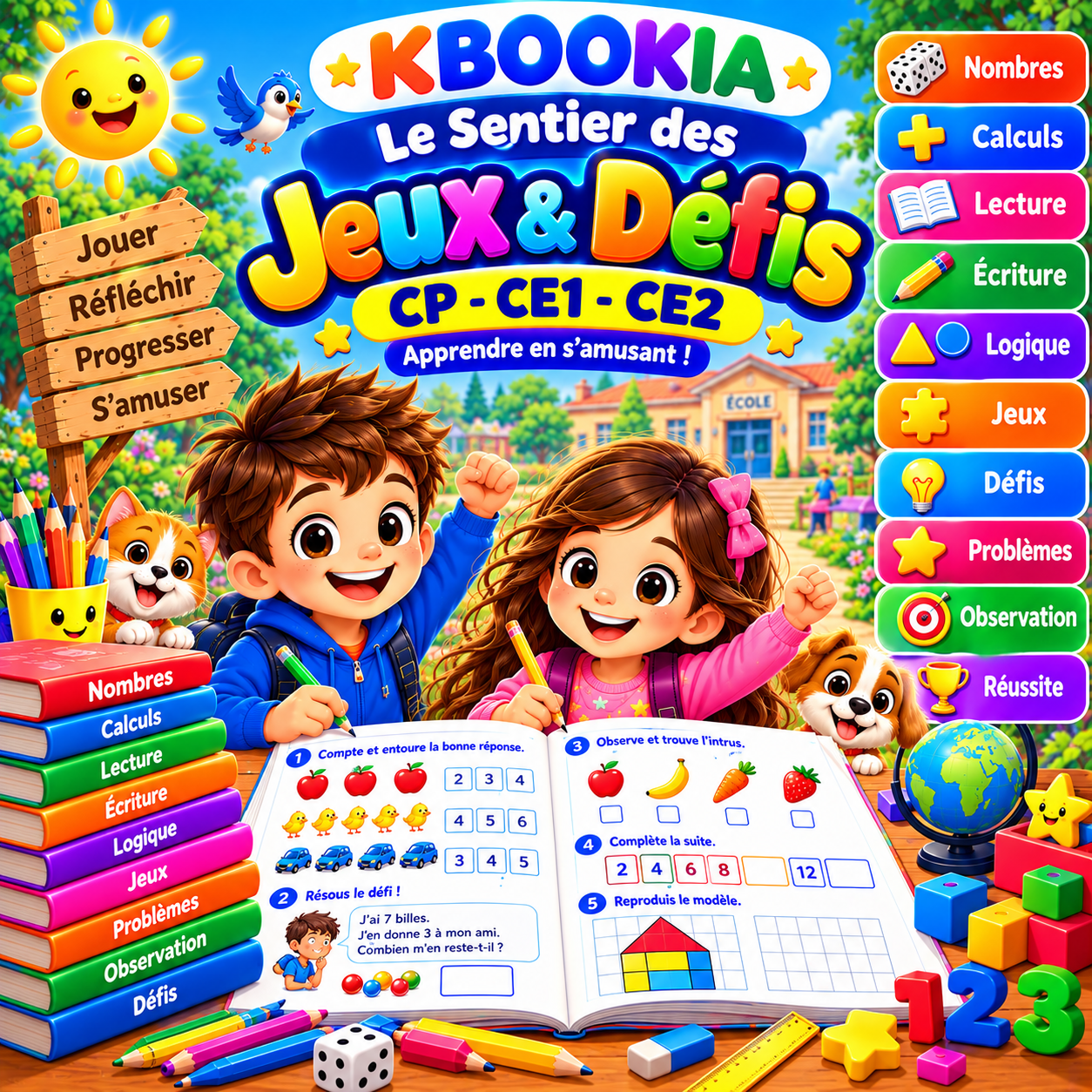 Couverture Jeux et Défis CP CE1 CE2